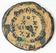 Emperor Constantius II as Augustus in Antioch VOT XX-XXX Ancient Roman Coin D537