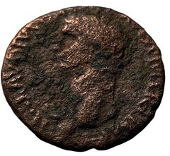 41-54 AD Bronze Roman Sestertius – Left Facing CLAUDIUS, 9.3 gm 27mm ~ O-1