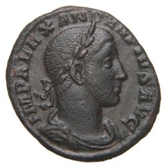 ROMAN EMPIRE – 235 AE As – Severus Alexander – Sol Walking Left with Whip