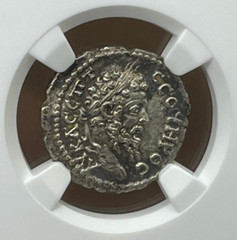 Septimius Severus AR Drachm Silver Roman Coin AD 193-211, NGC Choice XF