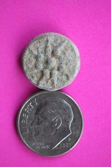 ORIGINAL Desert Patina Big Widows Mite Herods Hoard Holy Land Artifact COA A119