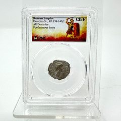 PNC Roman Empire Faustina Sr. AD 138-140/1 AR Denarius Posthumous issue Ch F