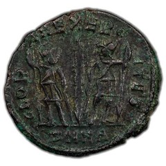 Ancient Rome AD 346-48 Constans I AE Centenionalis Coin RIC #15 1.61g