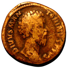 Roman Empire Sestertius 180 Marcus Aurelius Divus CONSECRATIO S C Eagle