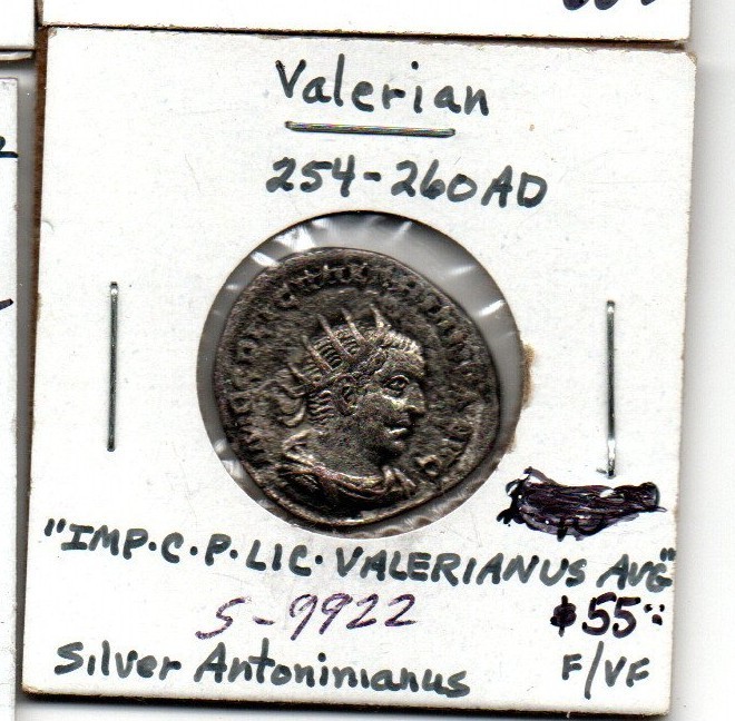 Roman Imperial Silver Antoninianus – Valerian 254-260AD