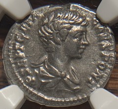 ROMAN EMPIRE – Geta, AD 209-211 – AR Denarius – Issued as Caesar – NGC XF