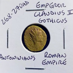 Ancient Roman Coin 268AD-270AD Emperor Claudius II Gothicus Genuine Antoninianus