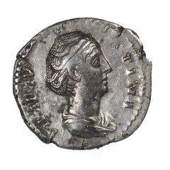 Diva Faustina Senior Died 141 AD Silver Denarius Ancient Roman Coin RIC.360
