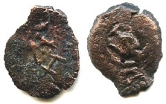 Authentic bronze Jewish Biblical Widow’s Mite, 103-76BC, Ancient Judea