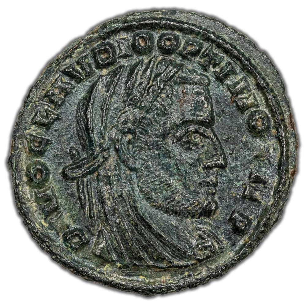 Ancient Rome AD 317-8 Divus Claudius II AE 1/2 Follis Coin RIC #43 1.66g 15mm
