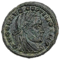 Ancient Rome AD 317-8 Divus Claudius II AE 1/2 Follis Coin RIC #43 1.66g 15mm