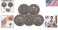 5 Stunning Memento Mori Coins with Skull and Tree Design – Thoughtful Gifts