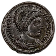 Ancient Rome AD 327 Helena AE Follis Coin RIC #481 2.97g