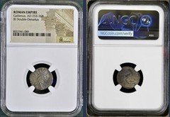 Ancient Roman Coin Emperor Gallienus 253AD-268AD NGC Genuine Double Denarius