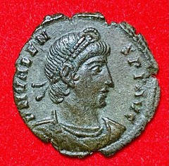 Valens AE Nummus Rome AD 364-367, R●TERTIA, NEAR MINT STATE, EXTRAORDINARY BUST!