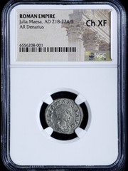 Julija Maesa NGC Ch XF ROMAN COINS AD 218-224/5 AR Denarius A936