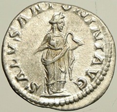 ELAGABALUS Authentic Ancient 219AD Old Silver Roman Coin SALUS w SERPENT i101445