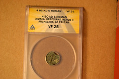 JUDAEA. Herodians. Herod II Archelaos (4 BC-AD 6). AE Prutah- ANACS VF-25