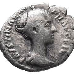 Roman Silver Denarius – Rome 147-150 AD – Faustina Junior – Pudicitia