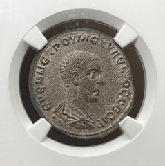 Herennius Etruscus BI Tetradrachm Billon Roman Coin AD 251, NGC AU
