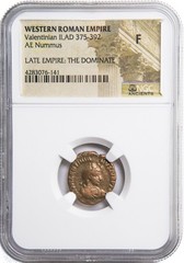 Roman AE3 of Valentinian II (AD375-392)NGC(F)