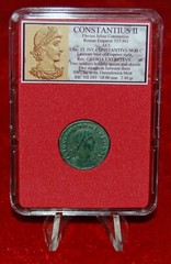 Ancient Roman Empire Coin CONSTANTIUS II Two Roman Soldiers “Glory of The Army”