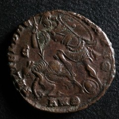 Constantius II Centenionalis 350-355 Soldier Horseman Antioch RIC 135