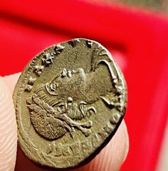 Constans AE Nummus Alexandria AD 337-340, GLORIA EXERCITVS, EGYPT, MAX AVG, XF+!