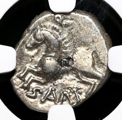CELTIC, Central Gaul. Sequani. 1st Century BC. Quinarius, Q DOCI, NGC VF
