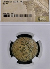 Roman Emperor Domitian 81-96AD NGC Genuine Ancient Coin Senatus Consultum SC