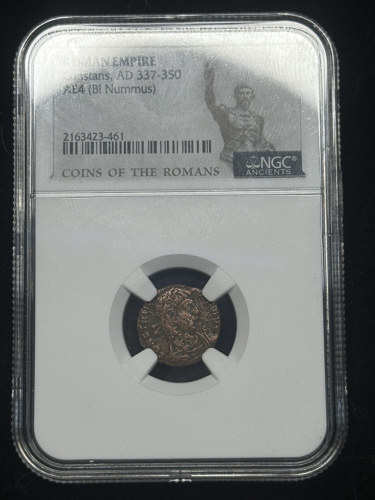 🏛️Ancient Roman Empire Coin – Constans I 337-350AD – AE4 – BiNummus – NGC