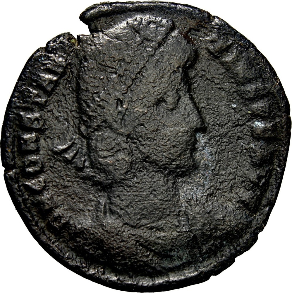 GUARANTEED AUTHENTIC Large Flan CONSTANTIUS II (337-361). Antioch Spearing War