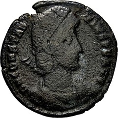 GUARANTEED AUTHENTIC Large Flan CONSTANTIUS II (337-361). Antioch Spearing War