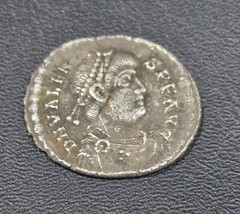 VALENS AR Siliqua EF Treveri mint VRBS ROMA Uncleaned Scarce Denarius RIC 27E