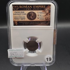 Roman Empire Genuine Ancient Bronze Nummus 27 BC-476 AD Encapsulated Holder