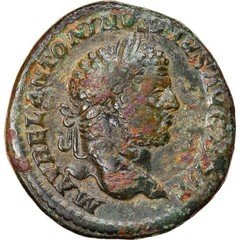 [#907020] Coin, Caracalla, Sestertius, 212, Roma, Rare, EF, Bronze, RIC:490