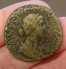 Original FAUSTINA II Ancient ROMAN IMPERIAL Bronze Coin / 31.6mm