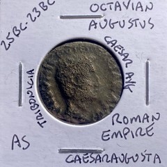 25BC-23BC Octavian Augustus P Carisius Leg Augusti Ancient Roman Very Rare Coin