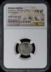 Faustina Jr.,AD 147-175/6 ROMAN EMPIRE AR Denarius NGC VF30