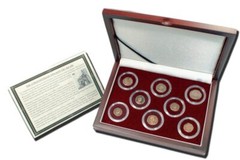 CONSTANTINE DYNASTY 8-Coin Collection: Ancient Rome (285-364 AD), Case, COA