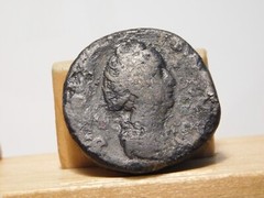 Faustina I, died 141 AD, bronze sestertius, Roman Imperial, Antoninus Pius’ wife
