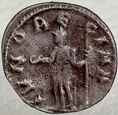 Roman Empress Cornelia Salonina Coin 256-257 AD Roman Empire Ivno Regina Juno