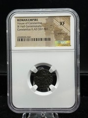 337-361 AD NGC ANCIENTS Choice XF – ROMAN EMPIRE – BI Nummus Caesar Coin