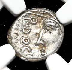 CELTIC, Central Gaul. Sequani. 1st Century BC. Quinarius, Q DOCI, NGC VF