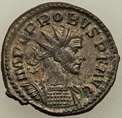 PROBUS Roman Ancient Coin Rare Legend Error Lugdunum XF Billon Morris Collection