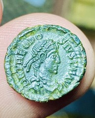 Theodosius I AE Nummus Siscia AD 384-387, VICTORIA AVGGG, EXQUISITE EXAMPLE, XF+