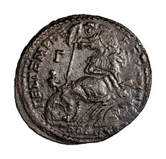 DOUBLE STRIKE ERROR Constantius II. Centenionalis. 348-351 d.C. Constantinople.