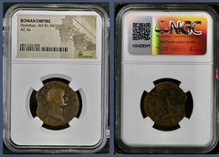 Genuine NGC Certified Ancient Roman Coin Emperor Domitian 81-96 AD AE As