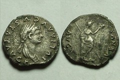 Rare Original ancient Roman silver coin denarius Julia Titi 79-80 AD Titus Venus