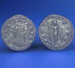 Roman Imperial Gallienus Antoninianus VIRTVS AVG Antioch PXV Scarce Var 266-267
